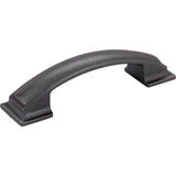 Jeffrey Alexander - 96 mm Center-to-Center Gun Metal Square Annadale Cabinet Pull - Gun Metal