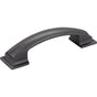 Jeffrey Alexander - 96 mm Center-to-Center Gun Metal Square Annadale Cabinet Pull - Gun Metal