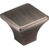 Jeffrey Alexander - 1-1/4'' Overall Length Brushed Pewter Square Marlo Cabinet Knob - Brushed Pewter
