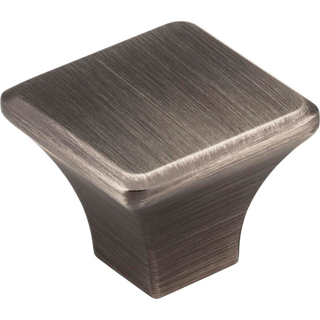 Jeffrey Alexander - 1-1/4'' Overall Length Brushed Pewter Square Marlo Cabinet Knob - Brushed Pewter
