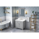 36'' Hale Blue Chatham Vanity, Calacatta Vienna Quartz Vanity Top, undermount rectangle bowl