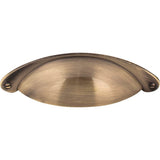 3'' Center-to-Center Brushed Antique Brass Lyon Cabinet Cup Pull