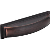 Jeffrey Alexander - 96 mm Center-to-Center Brushed Oil Rubbed Bronze Square Annadale Cabinet Cup Pull - Brushed Oil Rubbed Bronze