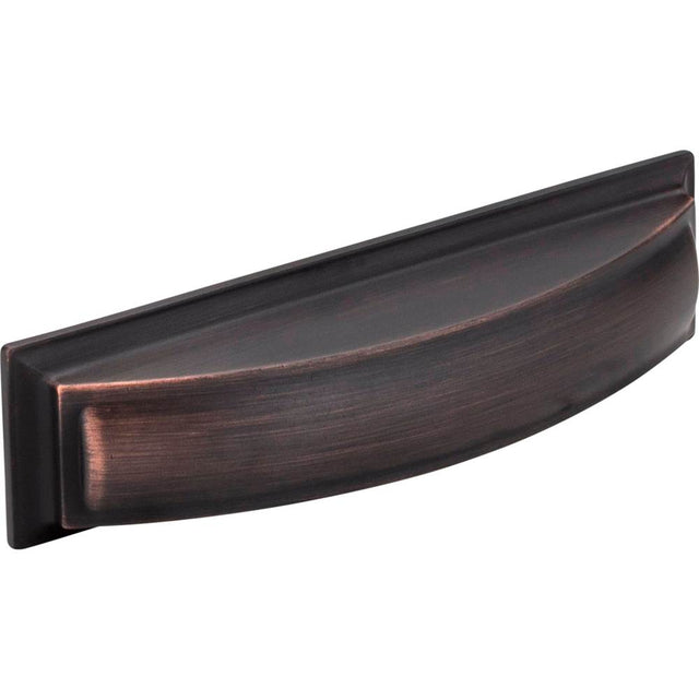 Jeffrey Alexander - 96 mm Center-to-Center Brushed Oil Rubbed Bronze Square Annadale Cabinet Cup Pull - Brushed Oil Rubbed Bronze