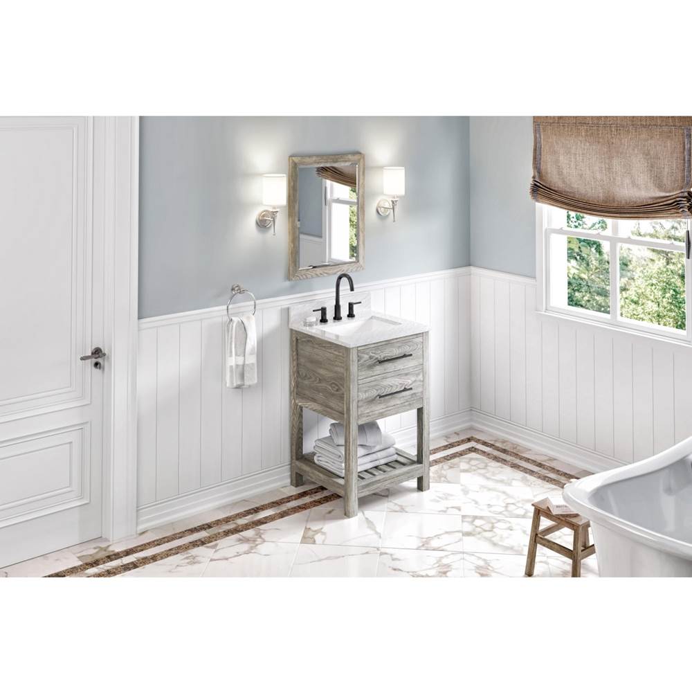 Jeffrey Alexander - 24'' Weathered Grey Wavecrest Vanity - Weathered Grey