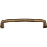 128 mm Center-to-Center Lightly Distressed Antique Brass Square Milan 1 Cabinet Pull