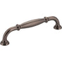 Jeffrey Alexander - 128 mm Center-to-Center Brushed Pewter Tiffany Cabinet Pull - Brushed Pewter