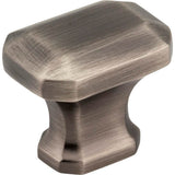 Jeffrey Alexander - 1-1/4'' Overall Length Brushed Pewter Emerald Ella Cabinet Knob - Brushed Pewter