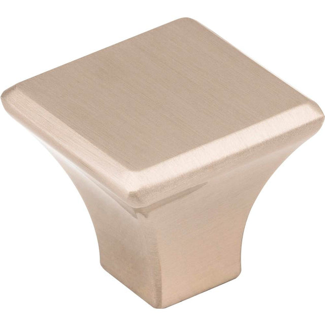 Jeffrey Alexander - 1-1/8'' Overall Length Satin Nickel Square Marlo Cabinet Knob - Satin Nickel
