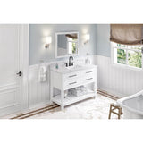 Jeffrey Alexander - 48'' White Wavecrest Vanity - White