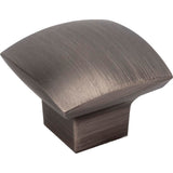 Jeffrey Alexander - 1-3/16'' Overall Length Brushed Pewter Square Sonoma Cabinet Knob - Brushed Pewter