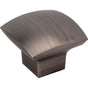 Jeffrey Alexander - 1-3/16'' Overall Length Brushed Pewter Square Sonoma Cabinet Knob - Brushed Pewter