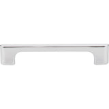 128 mm Center-to-Center Polished Chrome Asymmetrical Leyton Cabinet Pull