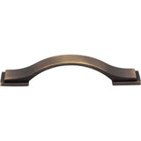 96 mm Center-to-Center Antique Brushed Satin Brass Strap Mirada Cabinet Pull