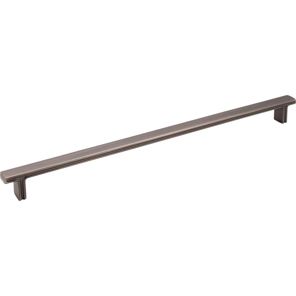 Jeffrey Alexander - 320 mm Center-to-Center Brushed Pewter Square Anwick Cabinet Pull - Brushed Pewter