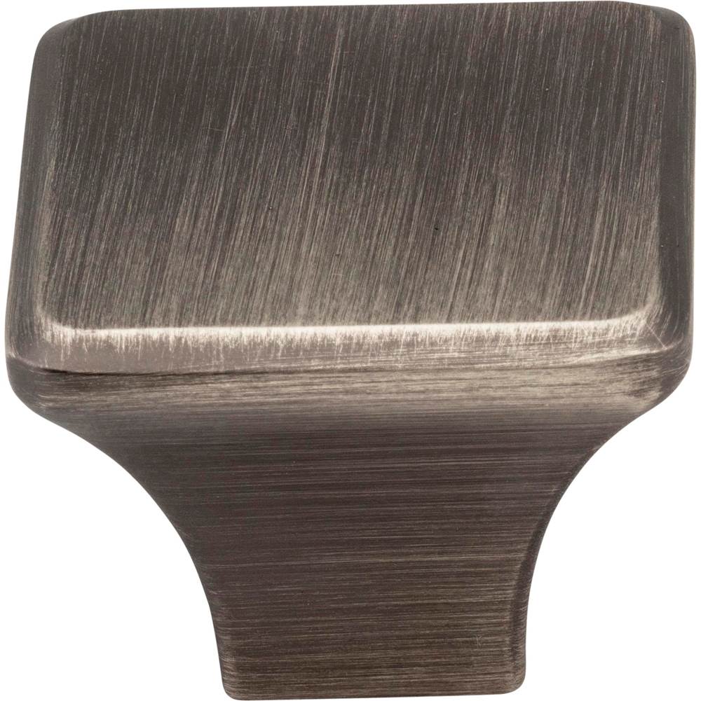 1-1/4'' Overall Length Brushed Pewter Square Marlo Cabinet Knob