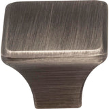 1-1/4'' Overall Length Brushed Pewter Square Marlo Cabinet Knob