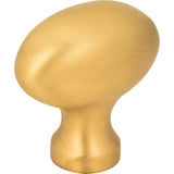 Jeffrey Alexander - 1-9/16'' Overall Length Brushed Gold Football Lyon Cabinet Knob - Brushed Gold