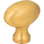 Jeffrey Alexander - 1-9/16'' Overall Length Brushed Gold Football Lyon Cabinet Knob - Brushed Gold