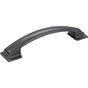 Jeffrey Alexander - 128 mm Center-to-Center Gun Metal Square Annadale Cabinet Pull - Gun Metal
