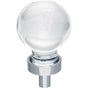 Jeffrey Alexander - 1-1/16'' Diameter Polished Chrome Sphere Glass Harlow Cabinet Knob - Polished Chrome