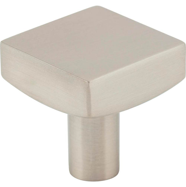 Jeffrey Alexander - 1-1/8'' Overall Length Satin Nickel Square Dominique Cabinet Knob - Satin Nickel