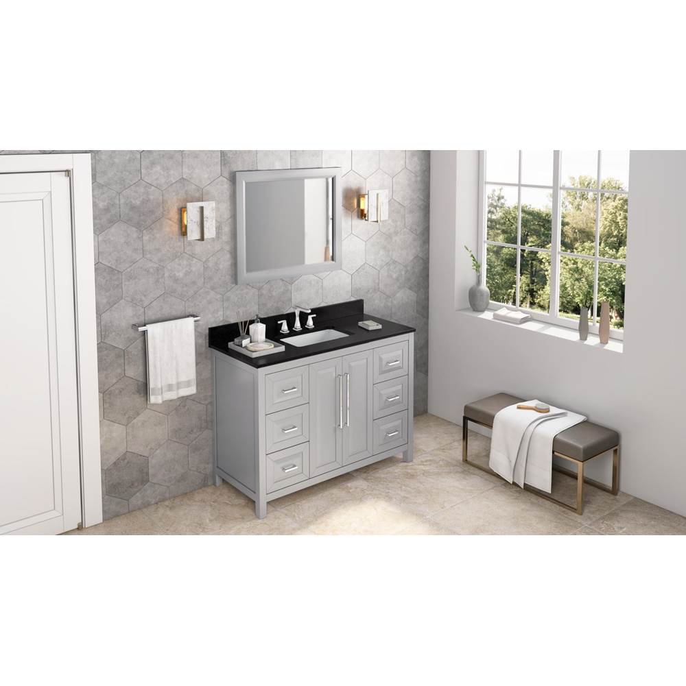 48'' Black Cade Vanity, Black Granite Vanity Top, undermount rectangle bowl