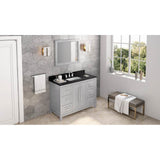 48'' Black Cade Vanity, Black Granite Vanity Top, undermount rectangle bowl