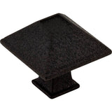 Jeffrey Alexander - 1-1/4'' Overall Length Matte Black Square Tahoe Cabinet Knob - Black