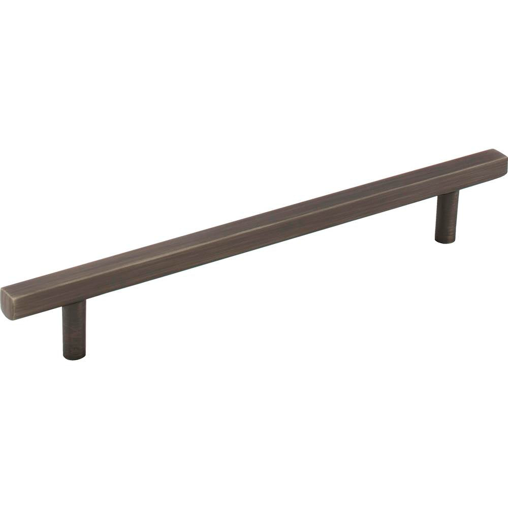 Jeffrey Alexander - 160 mm Center-to-Center Brushed Pewter Square Dominique Cabinet Bar Pull - Brushed Pewter