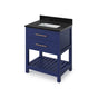Jeffrey Alexander - 30'' Hale Blue Wavecrest Vanity, Black Granite Vanity Top, undermount rectangle bowl - Hale Blue