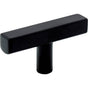 Jeffrey Alexander - 2-1/4'' Matte Black Dominique Cabinet ''T'' Knob - Matte Black