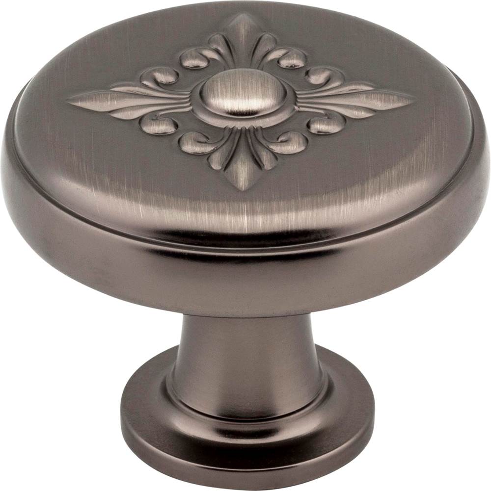 Jeffrey Alexander - 1-3/8'' Diameter Brushed Pewter Baroque Lafayette Cabinet Knob - Brushed Pewter