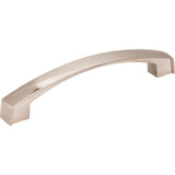Jeffrey Alexander - 128 mm Center-to-Center Satin Nickel Square Merrick Cabinet Pull - Satin Nickel