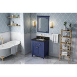 30'' Hale Blue Chatham Vanity, Black Granite Vanity Top, undermount rectangle bowl