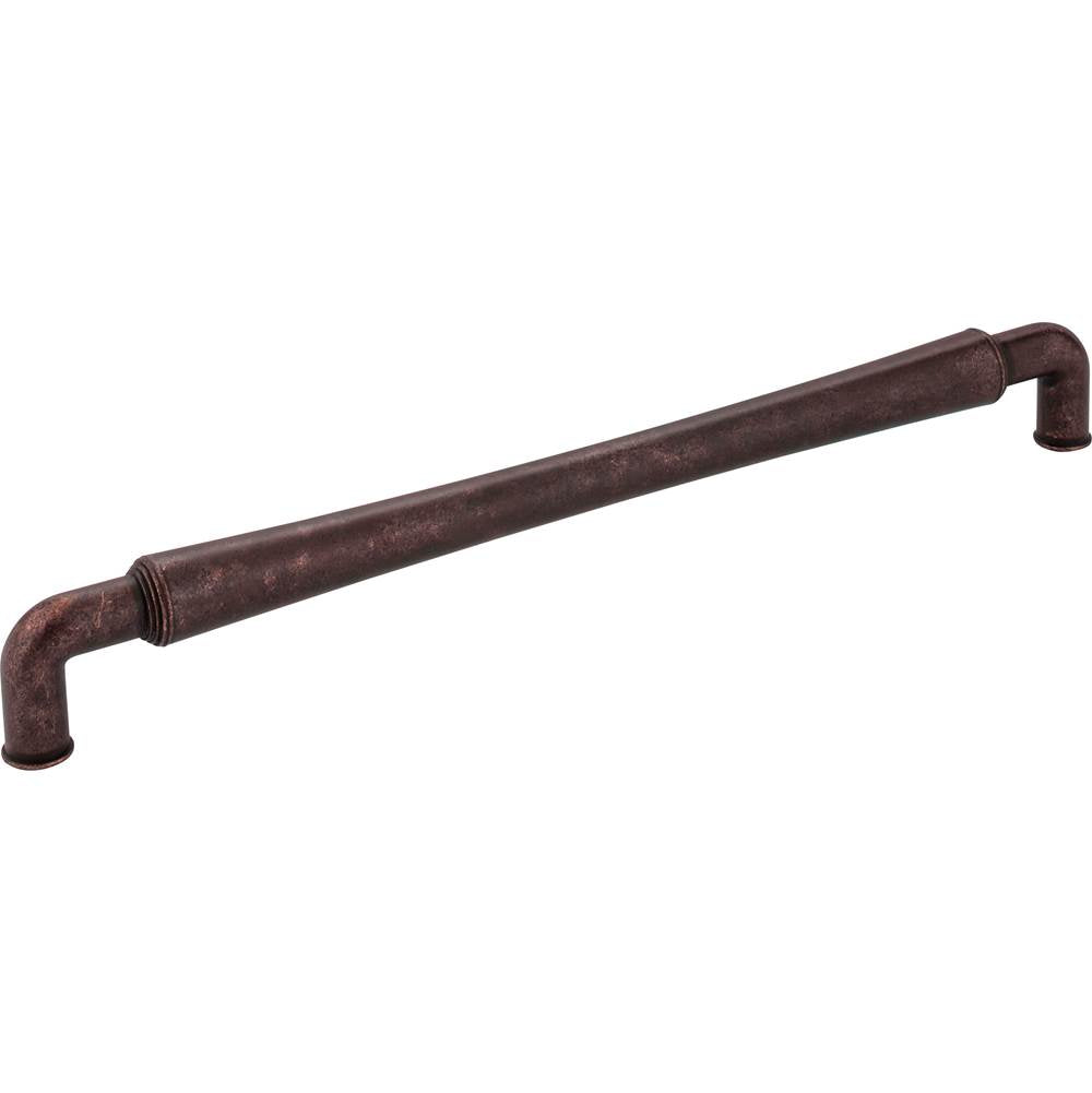 Jeffrey Alexander - 12'' Center-to-Center Distressed Oil Rubbed Bronze Barrel Bremen 2 Appliance Handle - Distressed Oil Rubbed Bronze