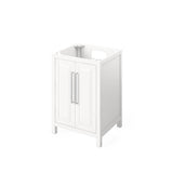 24'' Black Cade Vanity, White Carrara Marble Vanity Top, undermount rectangle bowl