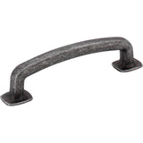 Jeffrey Alexander - 96 mm Center-to-Center Distressed Antique Silver Belcastel 1 Cabinet Pull - Distressed Antique Silver