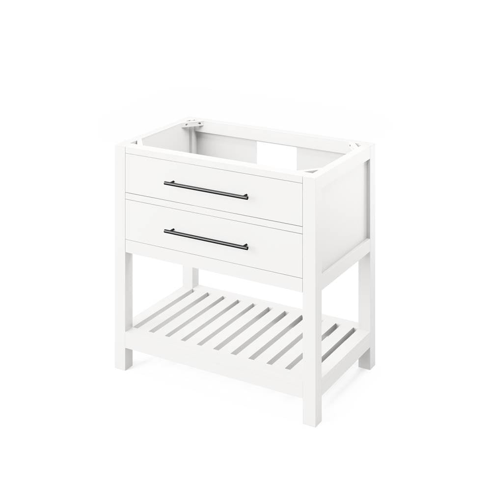 36'' Hale Blue Wavecrest Vanity, White Carrara Marble Vanity Top, undermount rectangle bowl