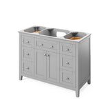 48'' Hale Blue Chatham Vanity, White Carrara Marble Vanity Top, undermount rectangle bowl