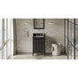 Jeffrey Alexander - 24'' Black Percival Vanity, Black Granite Vanity Top, Undermount Rectangle Bowl - Black