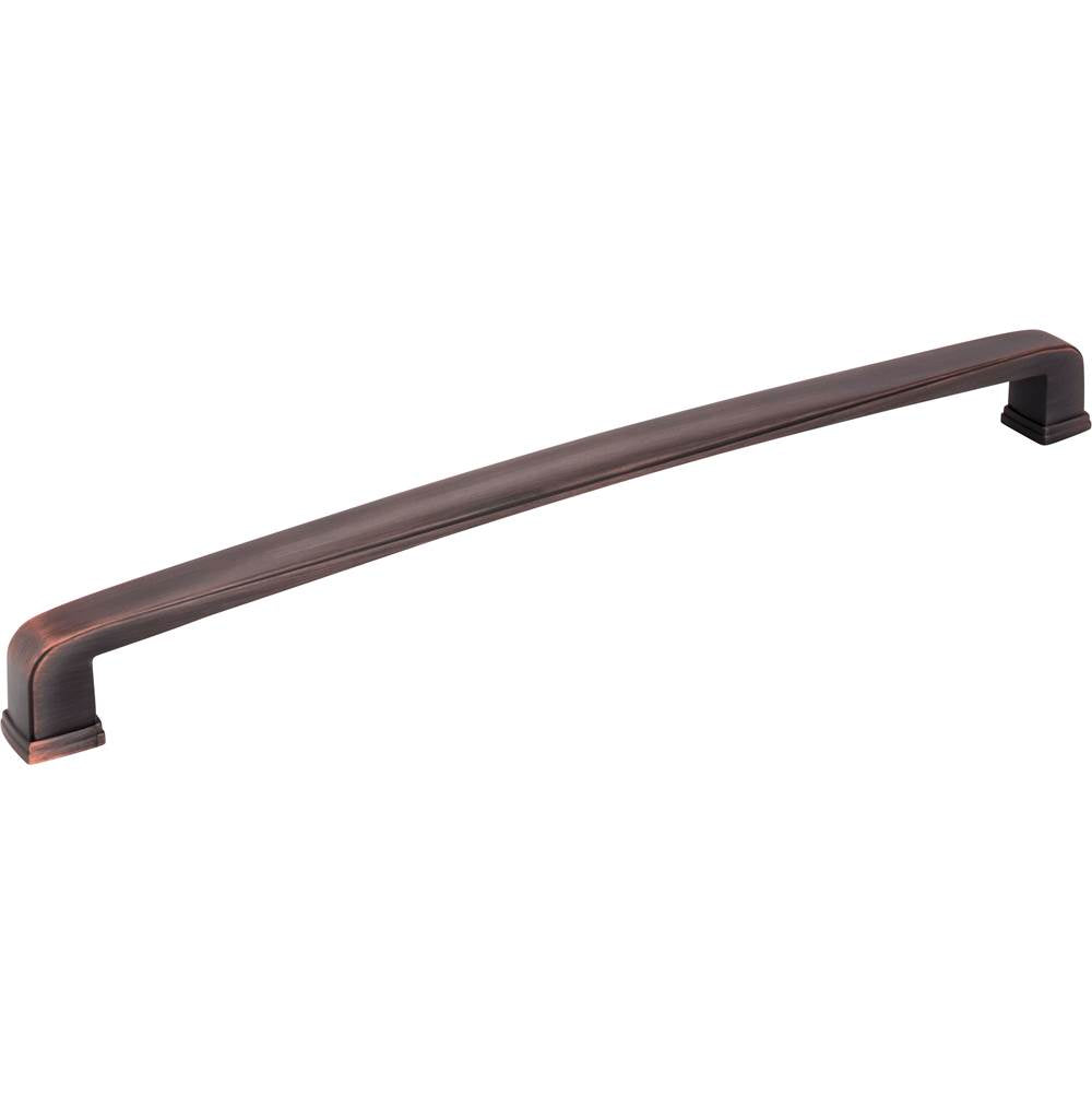 Jeffrey Alexander - 12'' Center-to-Center Brushed Oil Rubbed Bronze Square Milan 1 Appliance Handle - Brushed Oil Rubbed Bronze