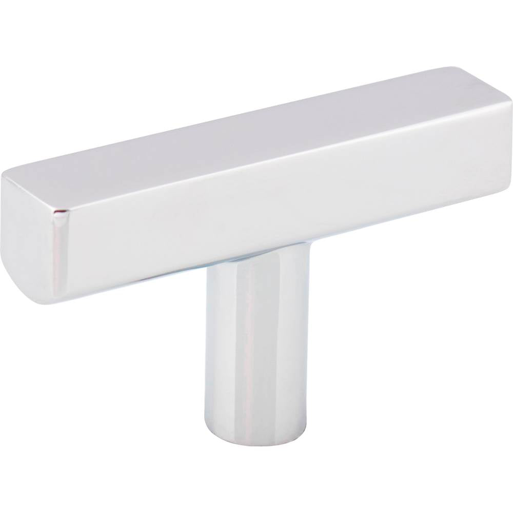 Jeffrey Alexander - 2'' Polished Chrome Dominique Cabinet ''T'' Knob - Polished Chrome