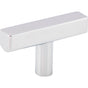 Jeffrey Alexander - 2'' Polished Chrome Dominique Cabinet ''T'' Knob - Polished Chrome