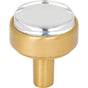 Jeffrey Alexander - 1-1/8'' Diameter Brushed Gold Carmen Cabinet Knob - Brushed Gold