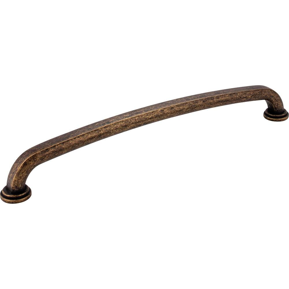 Jeffrey Alexander - 12'' Center-to-Center Distressed Antique Brass Bremen 1 Appliance Handle - Distressed Antique Brass