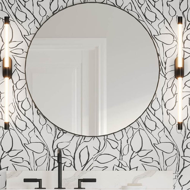 Jeffrey Alexander - 30'' x 1'' Satin Nickel Circular Metal Frame mirror - Satin Nickel