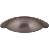 3'' Center-to-Center Brushed Pewter Lyon Cabinet Cup Pull