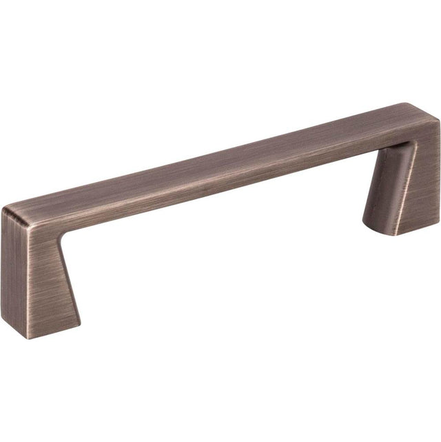 Jeffrey Alexander - 96 mm Center-to-Center Brushed Pewter Square Boswell Cabinet Pull - Brushed Pewter