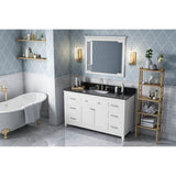 60'' Chocolate Chatham Vanity, Black Granite Vanity Top, undermount rectangle bowl